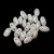 Wave - cseh préselt 2 lyukú üveggyöngy - Pastel White - 3x7mm