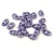 Wave - cseh préselt 2 lyukú üveggyöngy - Polychrome Metallic Purple - 3x7mm