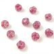 Czech pressed round bead - Yarn ball - Pink Rose - 8mm
