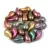 Zoliduo Czech Pressed 2 Hole Glass Bead - Matte Metallic Bronze Iris - 5x8mm - left