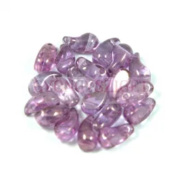   Zoliduo Czech Pressed 2 Hole Glass Bead - Crystal Vega Luster - 5x8mm - left