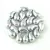 Zoliduo Czech Pressed 2 Hole Glass Bead - Aluminium - 5x8mm - left