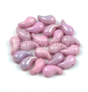20pcs Czech Pressed Glass Beads ZoliDuo\u00ae Left 5x8 mm ZOLIDUO-02010-14494L Alabaster Light Rose Luster