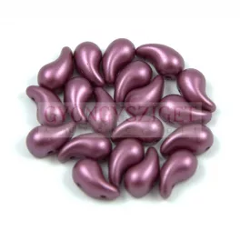   Zoliduo Czech Pressed 2 Hole Glass Bead - Pastel Burgundy - 5x8mm - left