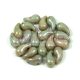 Zoliduo Czech Pressed 2 Hole Glass Bead - Alabaster Green Grey Luster - 5x8mm - left