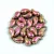 Zoliduo Czech Pressed 2 Hole Glass Bead - Jet Pink Gold - 5x8mm - left