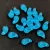 Zoliduo Czech Pressed 2 Hole Glass Bead - Aqua Matt - 5x8mm - left