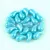 Zoliduo Czech Pressed 2 Hole Glass Bead - Opaque Turquoise Blue Luster - 5x8mm - left