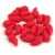 Zoliduo Czech Pressed 2 Hole Glass Bead - Opaque Red Matt - 5x8mm - left