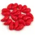 Zoliduo Czech Pressed 2 Hole Glass Bead - Opaque Red Matt - 5x8mm - left