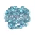 Zoliduo Czech Pressed 2 Hole Glass Bead - crystal blue luster- 5x8mm - RIGHT
