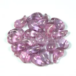   Zoliduo Czech Pressed 2 Hole Glass Bead - crystal vega luster- 5x8mm - RIGHT