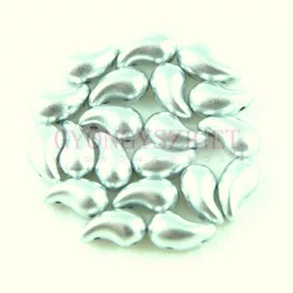   Zoliduo Czech Pressed 2 Hole Glass Bead - Aluminium - 5x8mm - right