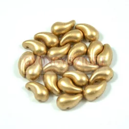   Zoliduo Czech Pressed 2 Hole Glass Bead - aztec gold - 5x8mm - RIGHT