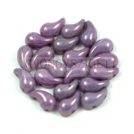   Zoliduo cseh préselt 2lyukú gyöngy - Purple Vega Luster - 5x8mm - JOBBOS