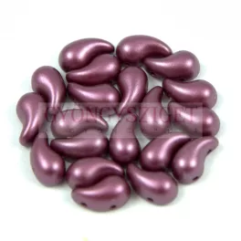   Zoliduo cseh préselt 2lyukú gyöngy - Pastel Burgundy - 5x8mm - JOBBOS