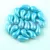 Zoliduo Czech Pressed 2 Hole Glass Bead - Opaque Turquoise Blue Luster - 5x8mm - right